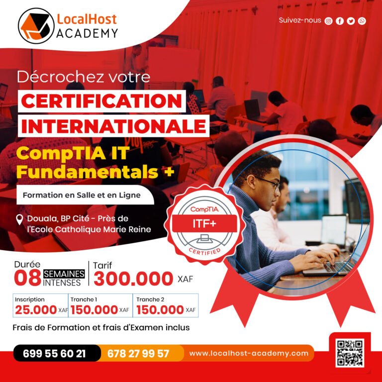 Preparation Certification CompTIA IT Fundamentals Douala et Yaounde au Cameroun