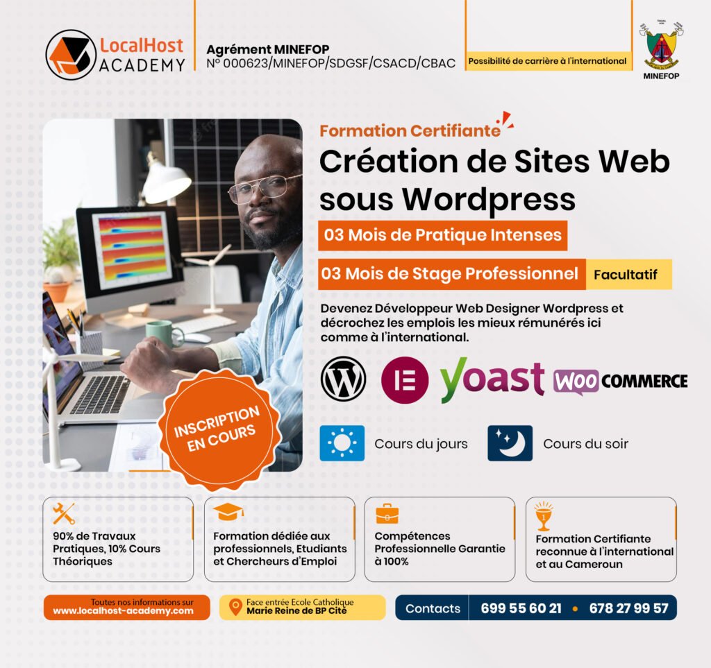 Formation WordPress Sites Web Douala Cameroun