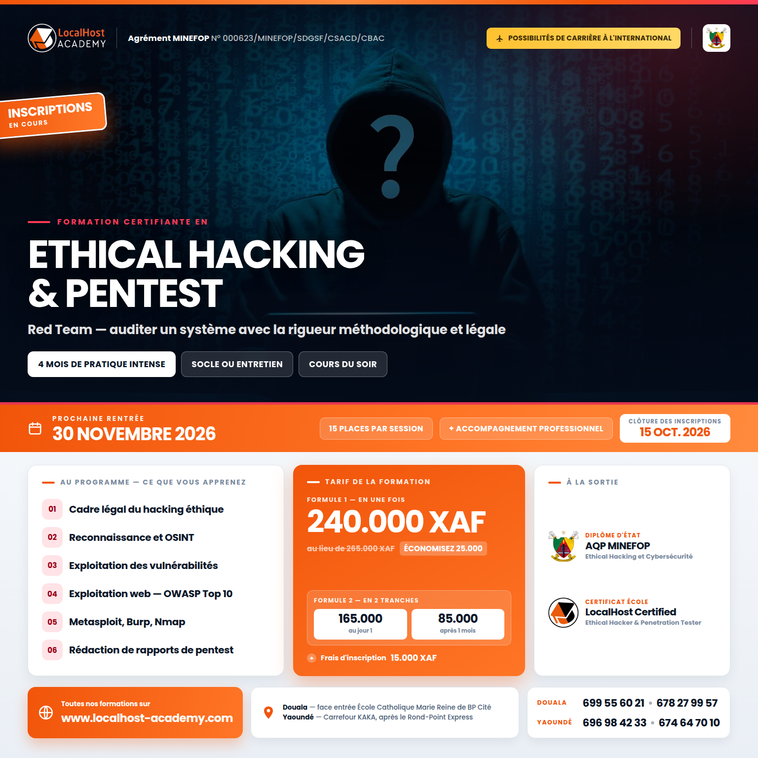 Flyer formation Ethical Hacking & Pentest
