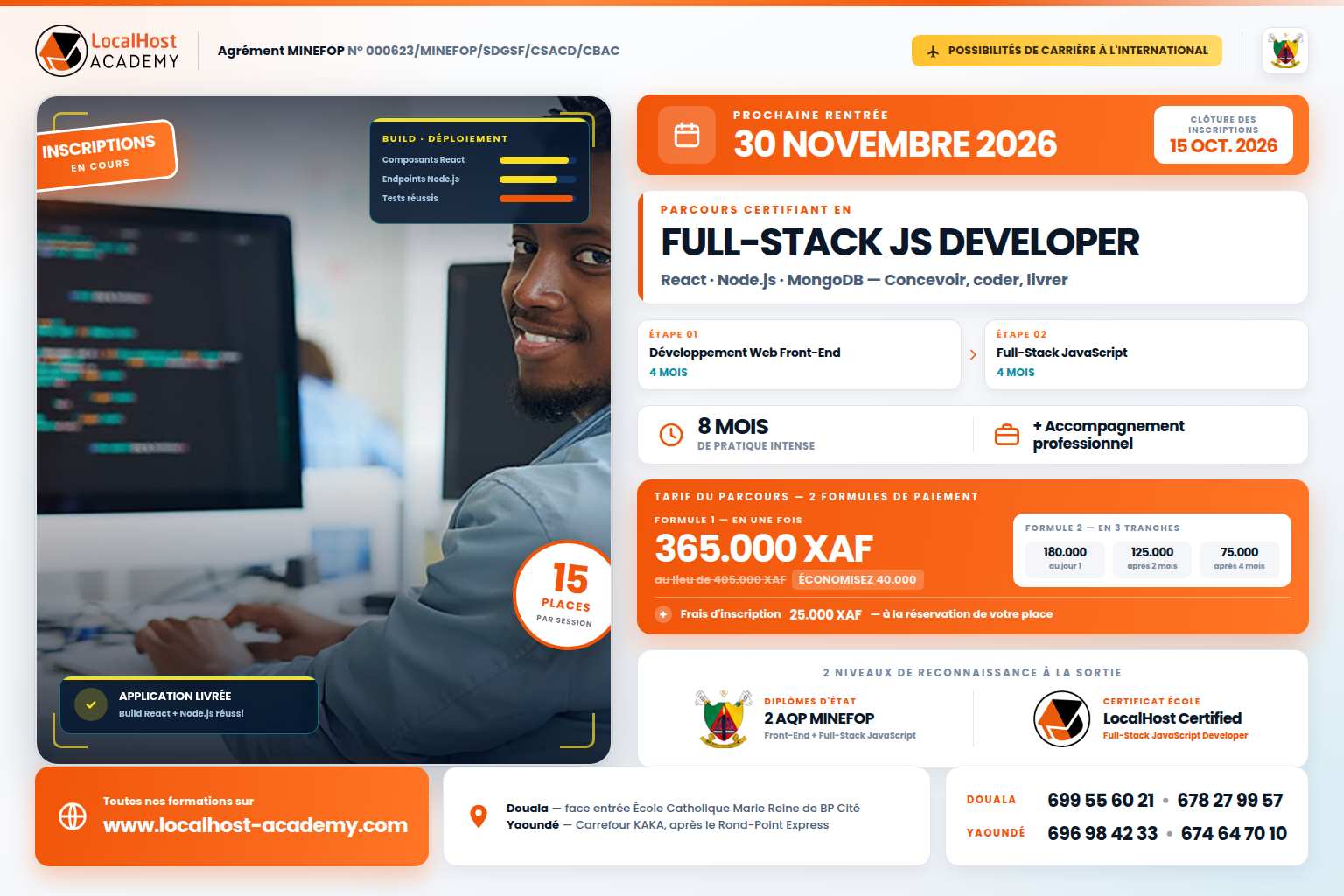 Flyer formation Full-Stack JS Developer