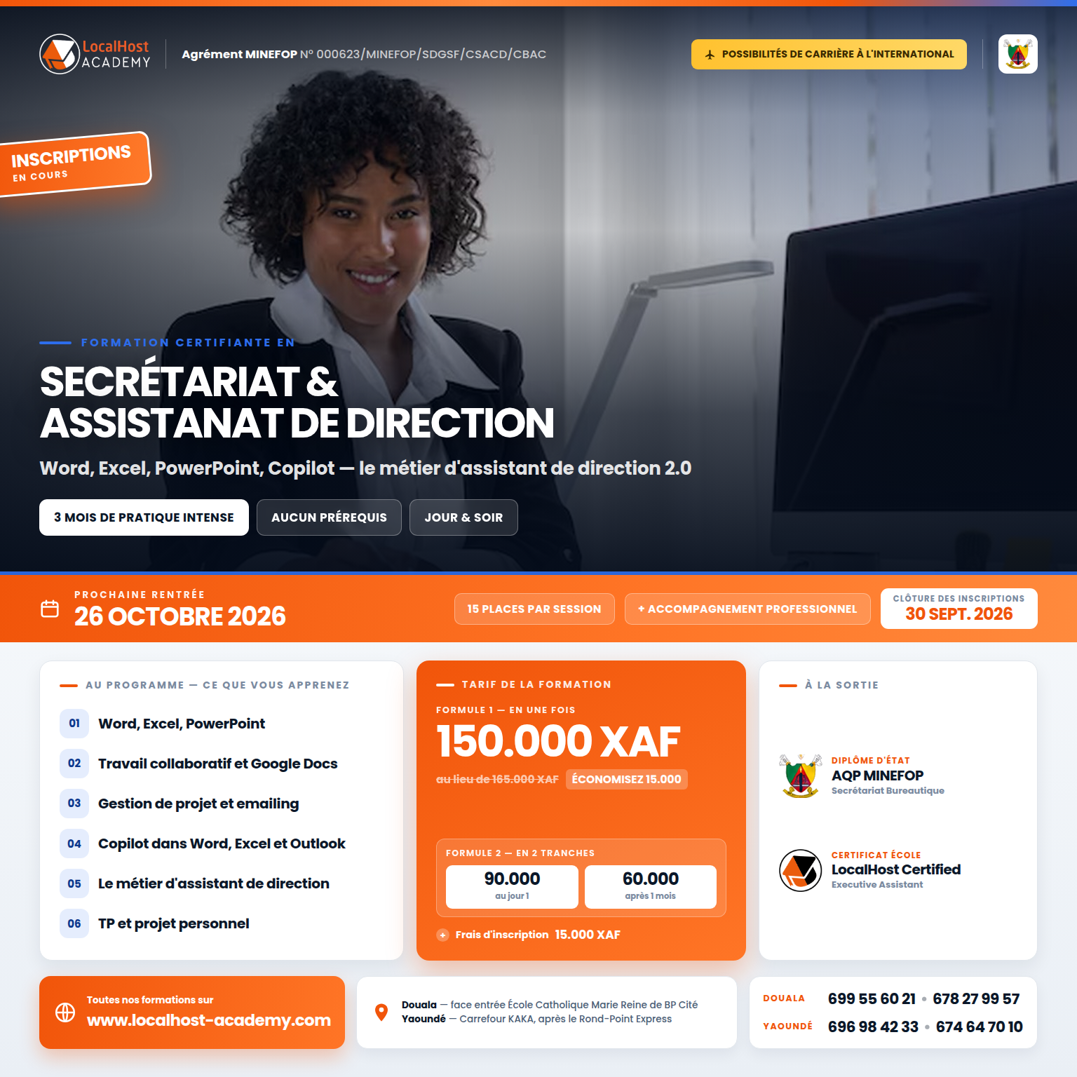Flyer formation Secrétariat & Assistanat de Direction